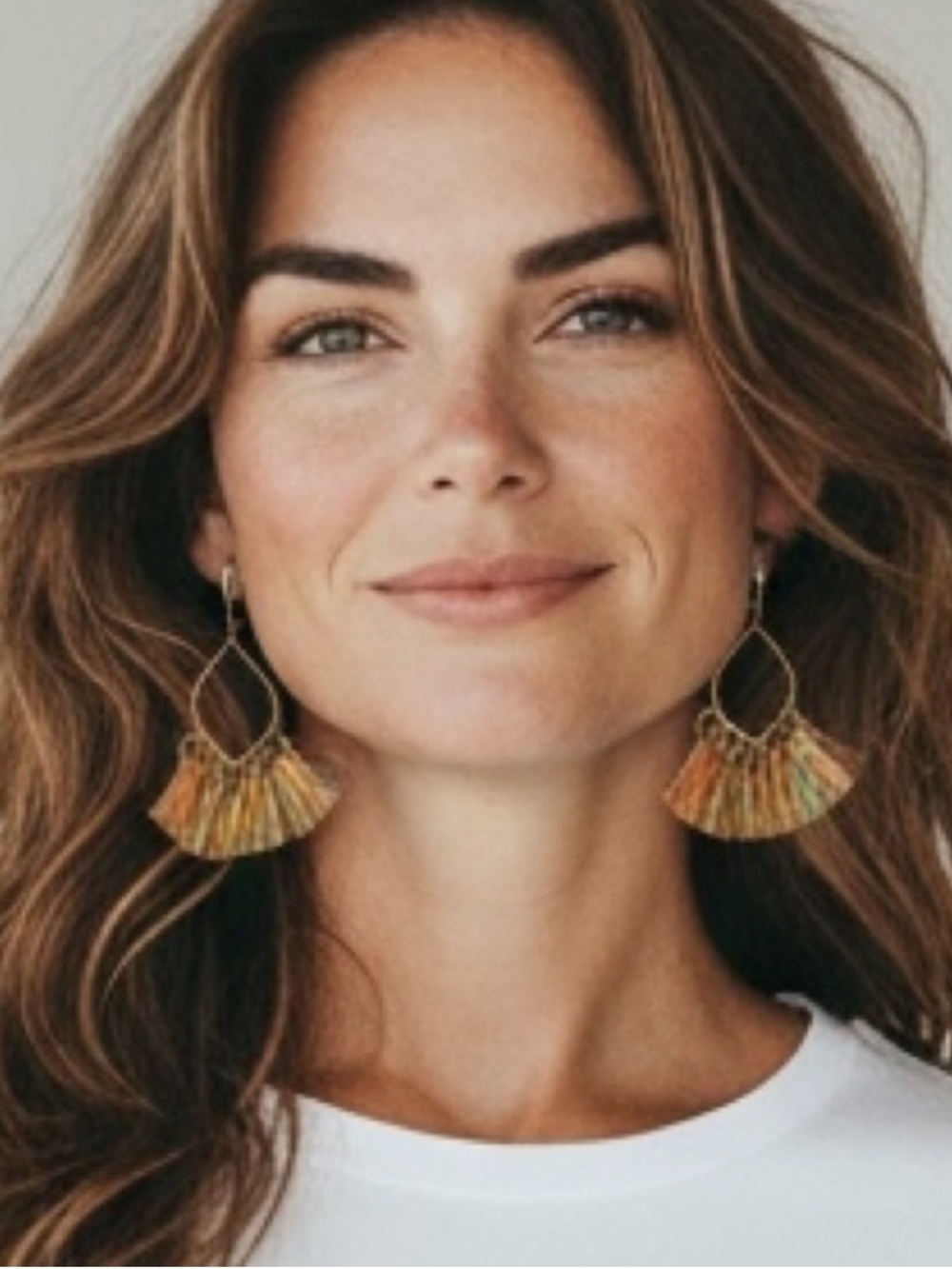C.L.O.V.E.R. Gold-Tone Multicolor Tassel Statement Earrings